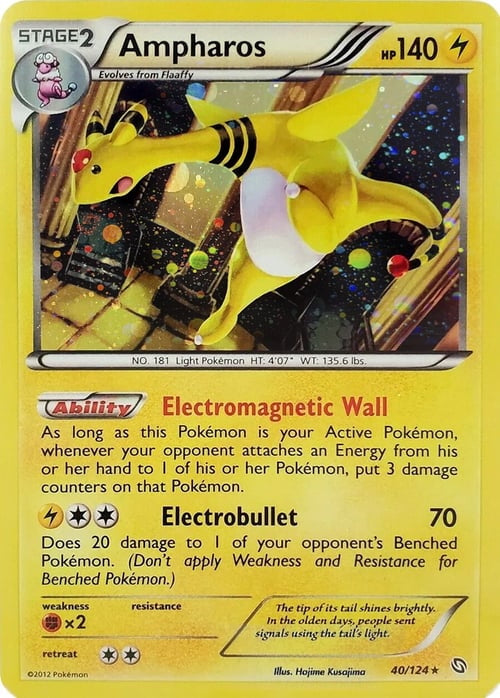 Dragons Exalted Cosmos Holo Ampharos #40/124